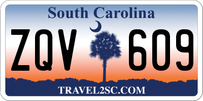 SC license plate ZQV609