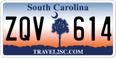 SC license plate ZQV614