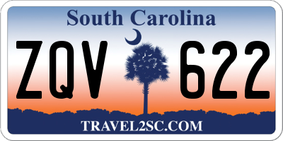 SC license plate ZQV622