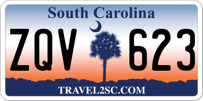 SC license plate ZQV623