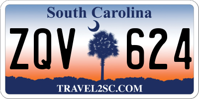 SC license plate ZQV624