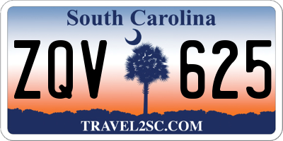 SC license plate ZQV625