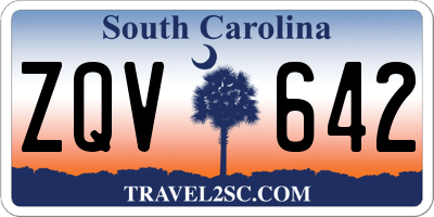 SC license plate ZQV642