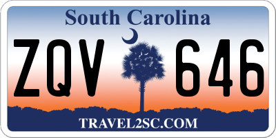 SC license plate ZQV646