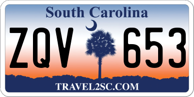 SC license plate ZQV653