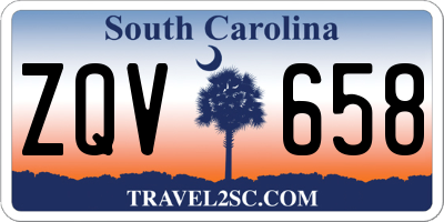 SC license plate ZQV658