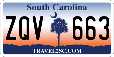 SC license plate ZQV663