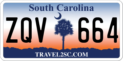 SC license plate ZQV664