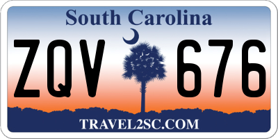 SC license plate ZQV676