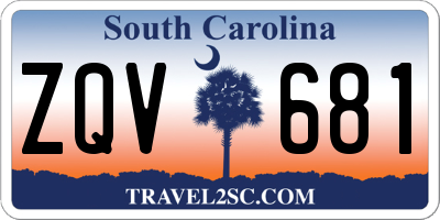 SC license plate ZQV681