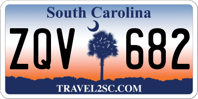 SC license plate ZQV682
