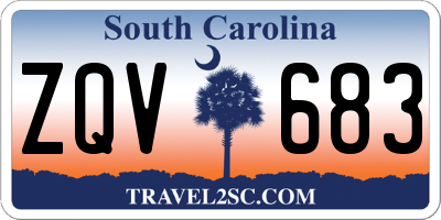 SC license plate ZQV683