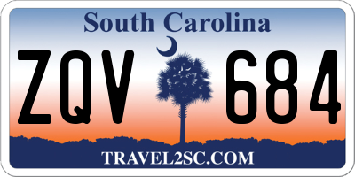 SC license plate ZQV684