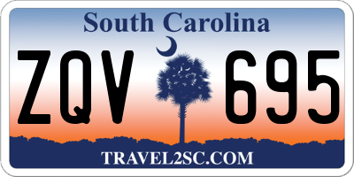 SC license plate ZQV695