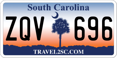SC license plate ZQV696