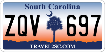 SC license plate ZQV697
