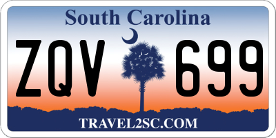 SC license plate ZQV699