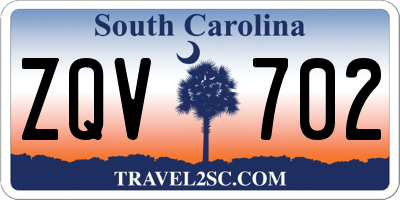 SC license plate ZQV702
