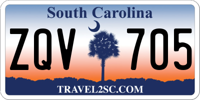SC license plate ZQV705