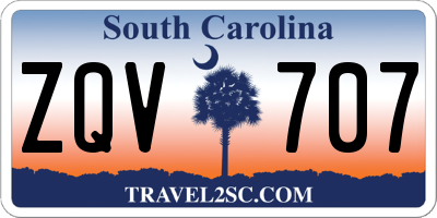SC license plate ZQV707