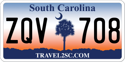 SC license plate ZQV708
