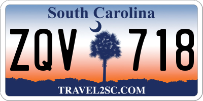 SC license plate ZQV718