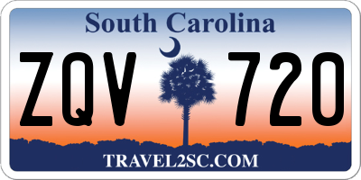 SC license plate ZQV720