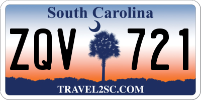 SC license plate ZQV721
