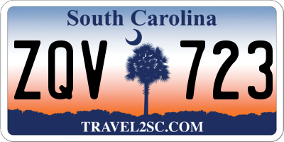 SC license plate ZQV723