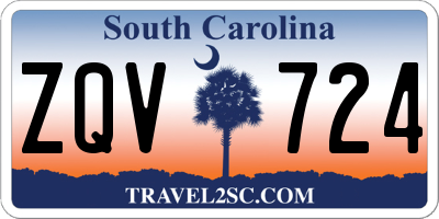 SC license plate ZQV724
