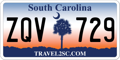 SC license plate ZQV729