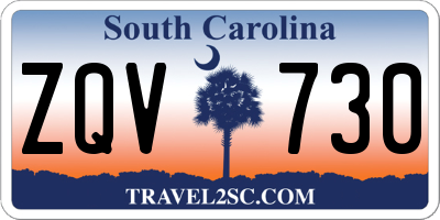 SC license plate ZQV730