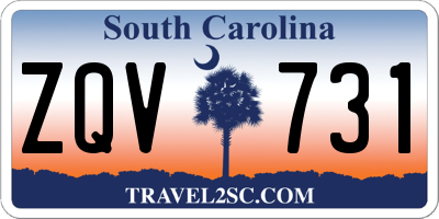 SC license plate ZQV731