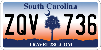 SC license plate ZQV736