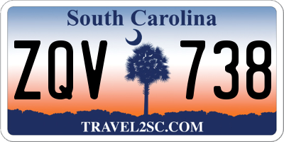 SC license plate ZQV738