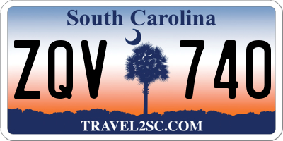 SC license plate ZQV740
