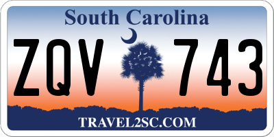 SC license plate ZQV743