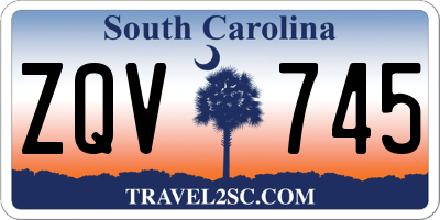 SC license plate ZQV745