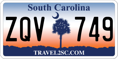 SC license plate ZQV749