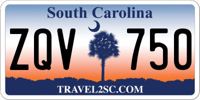 SC license plate ZQV750
