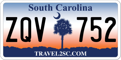 SC license plate ZQV752
