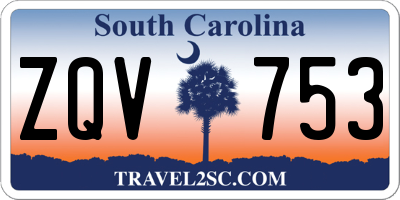 SC license plate ZQV753
