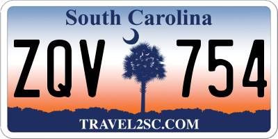 SC license plate ZQV754