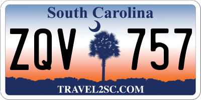 SC license plate ZQV757