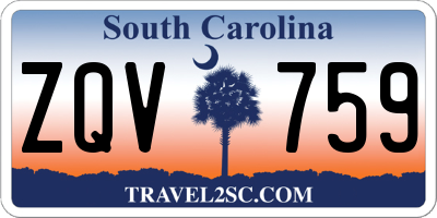 SC license plate ZQV759
