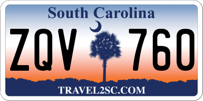 SC license plate ZQV760