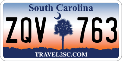 SC license plate ZQV763
