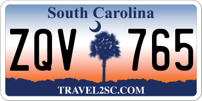 SC license plate ZQV765