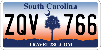 SC license plate ZQV766
