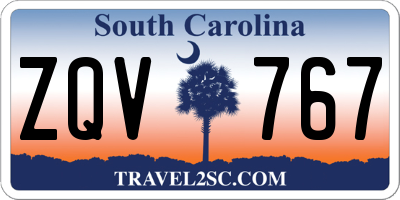 SC license plate ZQV767